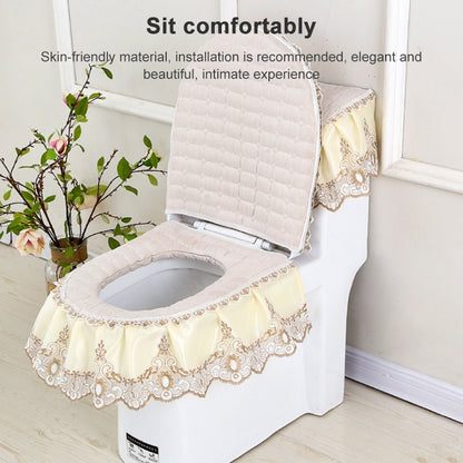 3 ชิ้น / ชุด Universal Anti-Dust Cover ผ้าซิปที่นั่งชักโครก