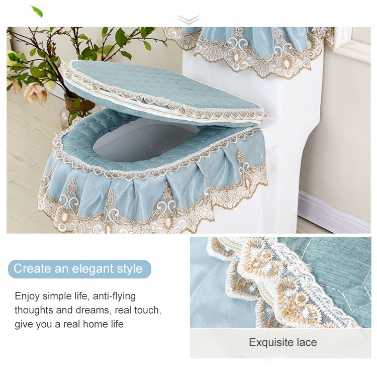 3 ชิ้น / ชุด Universal Anti-Dust Cover ผ้าซิปที่นั่งชักโครก