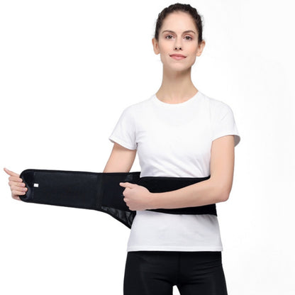 WOOTSHU WT-Y81 Breathable Lumbar Spine แผ่นเหล็ก Lumbar Disc เอวการบีบอัดคู่ความเครียดเอว Protector, XL