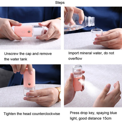 Facial Hydration Instrument Air Humidifier USB Beauty สเปรย์เย็นเครื่องมืออัตโนมัติแอลกอฮอล์ฆ่าเชื้อ Sprayer