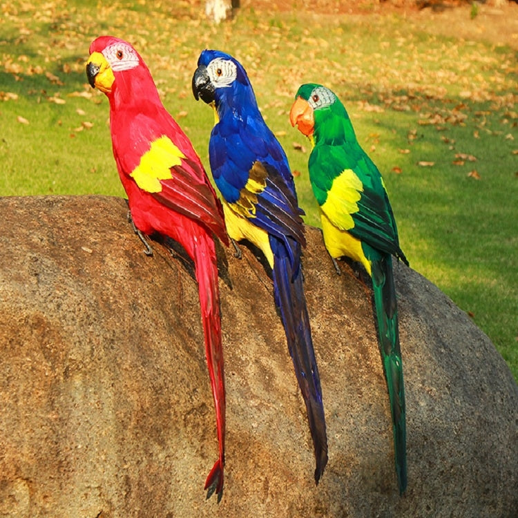 45 ซม.การจำลองนกแก้วจำลองนก Macaw โฟม Feather Parrot Sen ตกแต่งสวน, Yellow, Pink