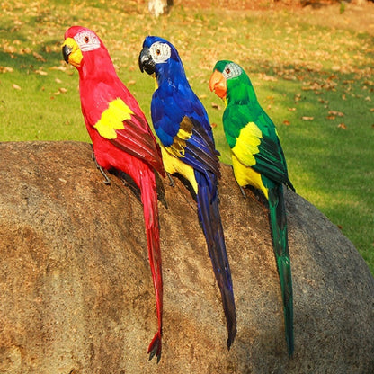 45 ซม.การจำลองนกแก้วจำลองนก Macaw โฟม Feather Parrot Sen ตกแต่งสวน, Yellow, Pink