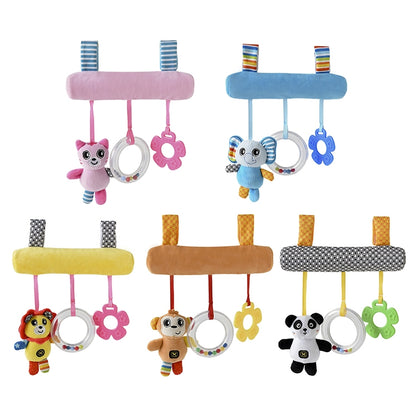 รถเข็นเด็กทารกการ์ตูนสัตว์จี้ Cradle เครื่องประดับแขวน Rattle