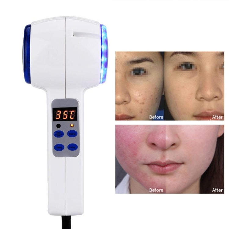 Face Care อุปกรณ์ค้อนร้อนเย็น Cryotherapy Blue Photon สิวผิวความงามนวด Lifting Rejuvenation Facial Machine