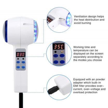 Face Care อุปกรณ์ค้อนร้อนเย็น Cryotherapy Blue Photon สิวผิวความงามนวด Lifting Rejuvenation Facial Machine