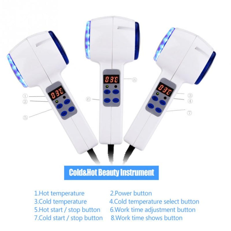Face Care อุปกรณ์ค้อนร้อนเย็น Cryotherapy Blue Photon สิวผิวความงามนวด Lifting Rejuvenation Facial Machine