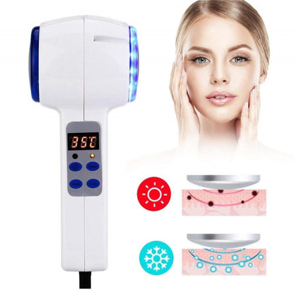 Face Care อุปกรณ์ค้อนร้อนเย็น Cryotherapy Blue Photon สิวผิวความงามนวด Lifting Rejuvenation Facial Machine