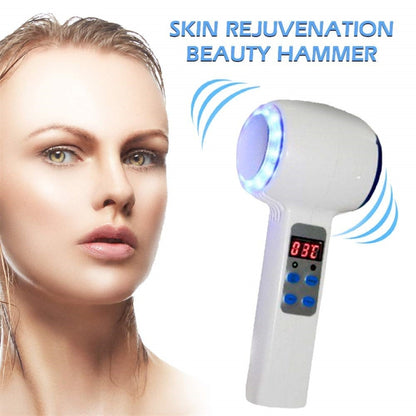 Face Care อุปกรณ์ค้อนร้อนเย็น Cryotherapy Blue Photon สิวผิวความงามนวด Lifting Rejuvenation Facial Machine