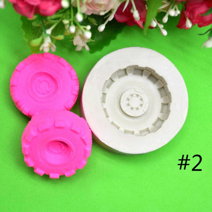 2 ชิ้น DIY ยางรูปร่างหัตถกรรมน้ำตาลเค้กซิลิโคนแม่พิมพ์ F Ondant อบตกแต่งเครื่องมือการจัดส่งสีสุ่ม, Size 1, Size 2, Size 3, Size 4