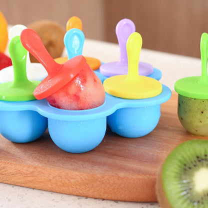 ซิลิโคนมินิ ICE Pops Mould Ice Cream Ball Lolly Maker Popsicle Moulds เด็ก DIY อาหารเสริมเครื่องมือ