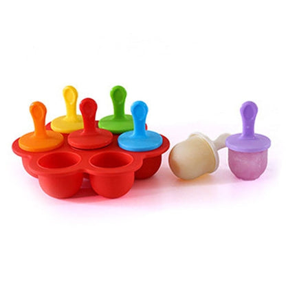 ซิลิโคนมินิ ICE Pops Mould Ice Cream Ball Lolly Maker Popsicle Moulds เด็ก DIY อาหารเสริมเครื่องมือ