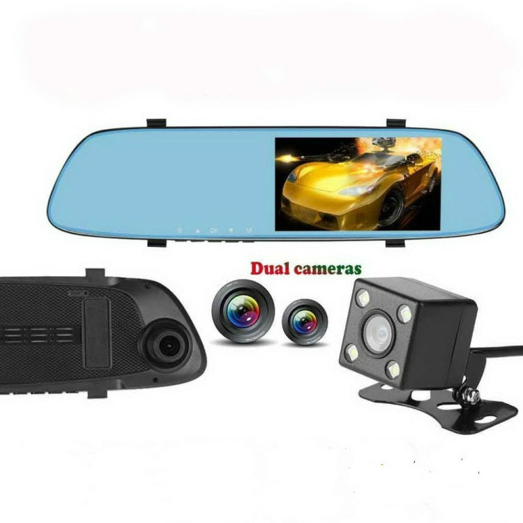 Anytek T22 กล้องติดรถยนต์ 5 นิ้วหน้าจอสัมผัส IPS เลนส์คู่ FHD 1080P กล้อง DVR รถ, T22