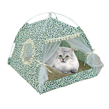 Four Seasons Universal Cat Small Dog Tent รังสัตว์เลี้ยงที่ถอดออกได้และล้างทำความสะอาดได้, M