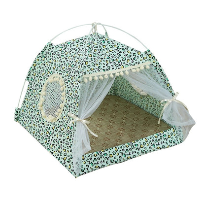 Four Seasons Universal Cat Small Dog Tent รังสัตว์เลี้ยงที่ถอดออกได้และล้างทำความสะอาดได้, M