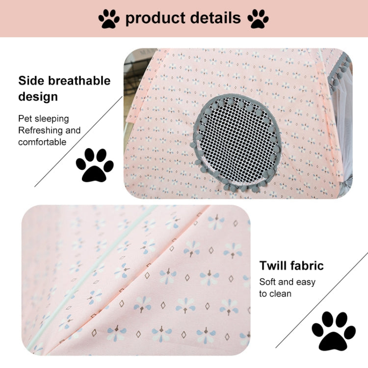 Four Seasons Universal Cat Small Dog Tent รังสัตว์เลี้ยงที่ถอดออกได้และล้างทำความสะอาดได้, M