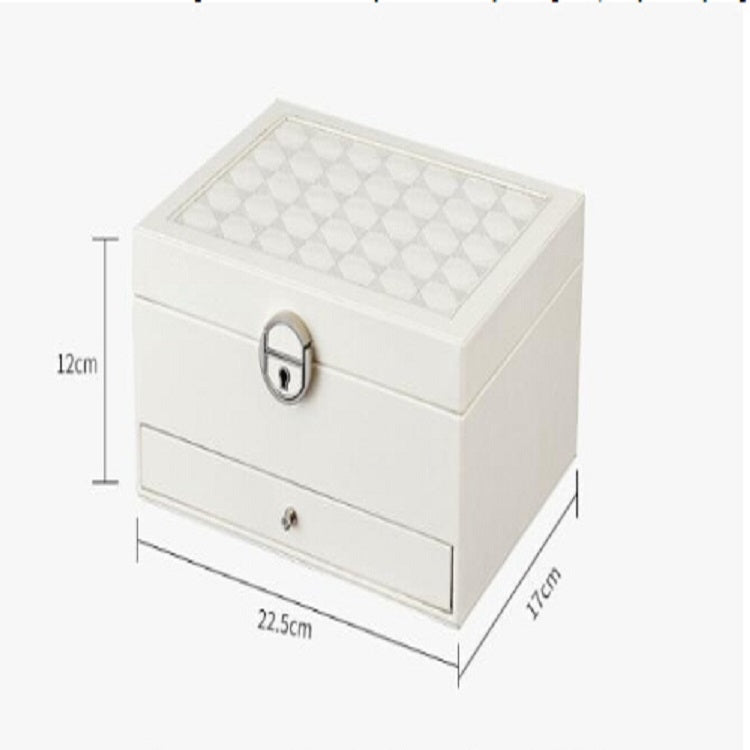 Multi-Function กล่องเก็บเครื่องประดับหนังกล่อง Multi-Layer ขนาดใหญ่-ความจุเครื่องประดับ