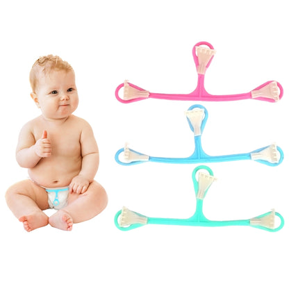3 ชิ้นพลาสติกสามตะขอกรงเล็บเด็กผ้าอ้อมหัวเข็มขัดการจัดส่งสีแบบสุ่ม, Diaper Buckle