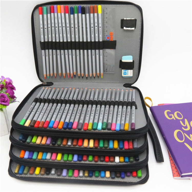 PU หนังดินสอกรณี 184 หลุมขนาดใหญ่ความจุดินสอสีกระเป๋ากล่องอเนกประสงค์ Pencilcase อุปกรณ์ศิลปะของขวัญ
