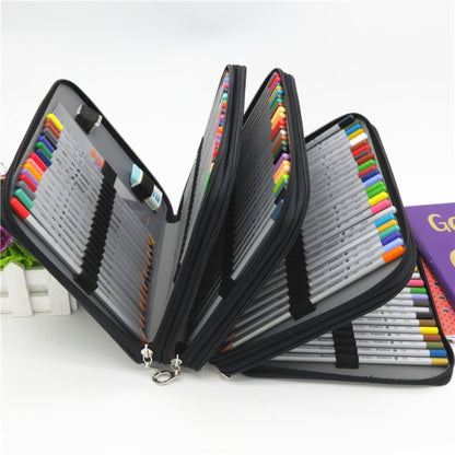 PU หนังดินสอกรณี 184 หลุมขนาดใหญ่ความจุดินสอสีกระเป๋ากล่องอเนกประสงค์ Pencilcase อุปกรณ์ศิลปะของขวัญ
