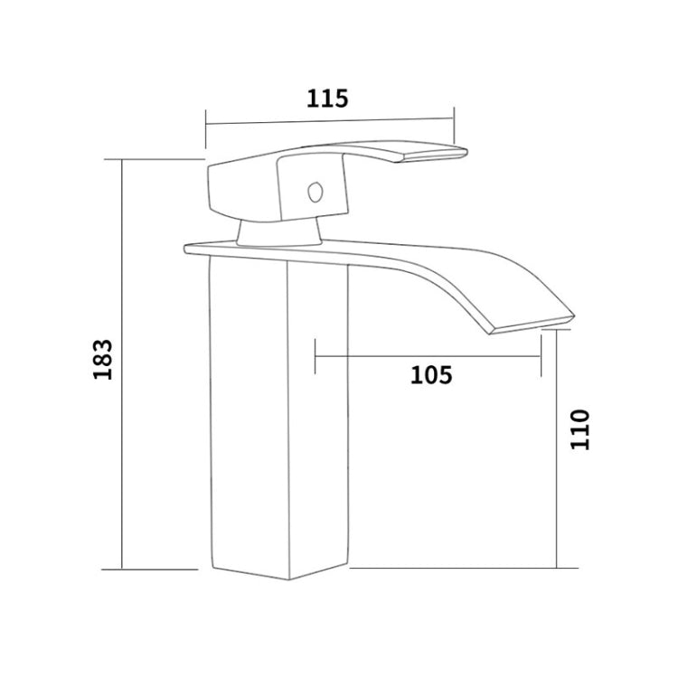 KOEN น้ำตกห้องน้ำก๊อกน้ำอ่างล้างจานผสมแตะก๊อกน้ำร้อนและเย็น, KOEN Waterfall Bathroom Faucet