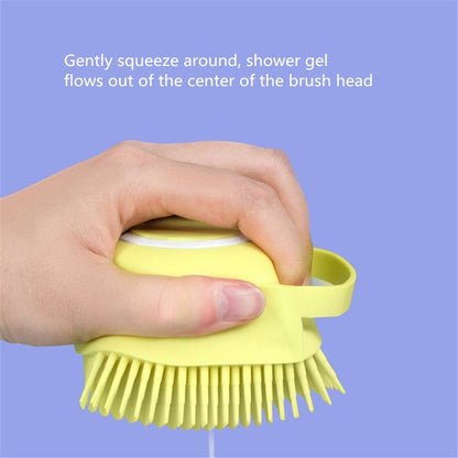 แปรงนวดอาบน้ำสัตว์เลี้ยง ถุงมืออาบน้ำถูสุนัขพร้อมแปรง, Rub Bath Gloves