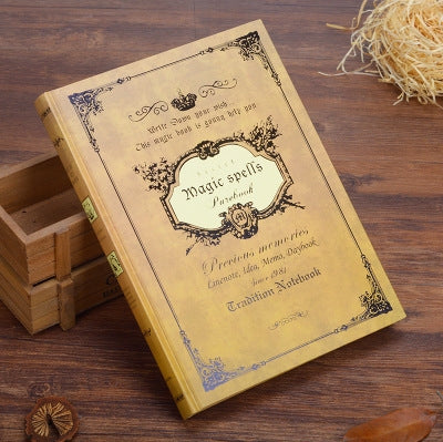 64Kกระเป๋าขนาดเล็กVINTAGE Notebook Handcover Magic Spellsกระเป๋าBook Planner Journal Traveler Notepad