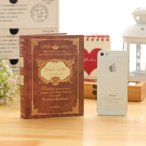 64Kกระเป๋าขนาดเล็กVINTAGE Notebook Handcover Magic Spellsกระเป๋าBook Planner Journal Traveler Notepad