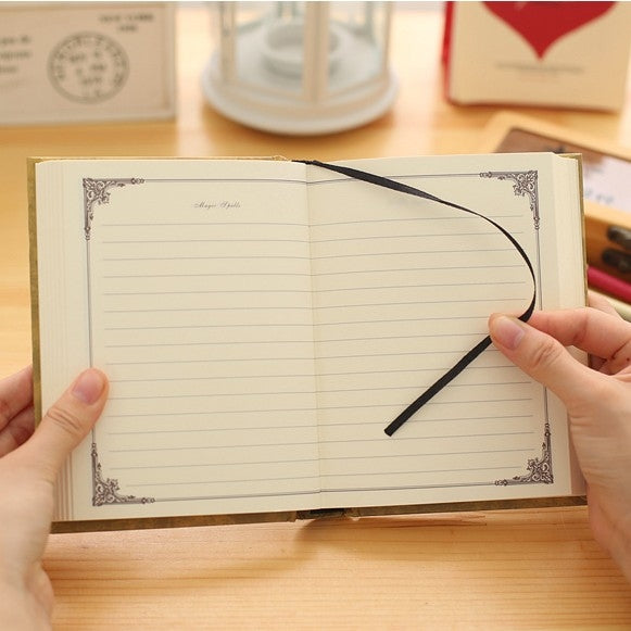 64Kกระเป๋าขนาดเล็กVINTAGE Notebook Handcover Magic Spellsกระเป๋าBook Planner Journal Traveler Notepad