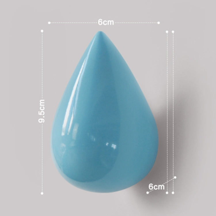 Creative หยดน้ำ Wall Hooks ตกแต่งบ้านเรซิ่นภาพจิตรกรรมฝาผนัง 3D Coat Hook ตะขอเดี่ยวแขวนผนัง, Big Size, Small Size