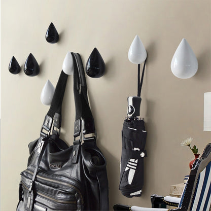 Creative หยดน้ำ Wall Hooks ตกแต่งบ้านเรซิ่นภาพจิตรกรรมฝาผนัง 3D Coat Hook ตะขอเดี่ยวแขวนผนัง, Big Size, Small Size