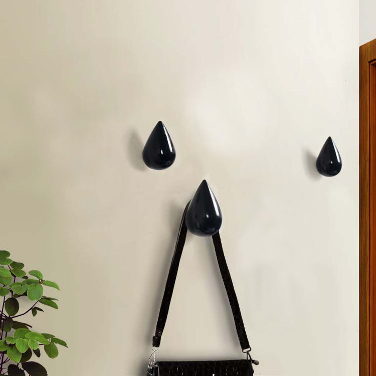 Creative หยดน้ำ Wall Hooks ตกแต่งบ้านเรซิ่นภาพจิตรกรรมฝาผนัง 3D Coat Hook ตะขอเดี่ยวแขวนผนัง, Big Size, Small Size
