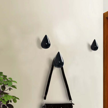 Creative หยดน้ำ Wall Hooks ตกแต่งบ้านเรซิ่นภาพจิตรกรรมฝาผนัง 3D Coat Hook ตะขอเดี่ยวแขวนผนัง, Big Size, Small Size