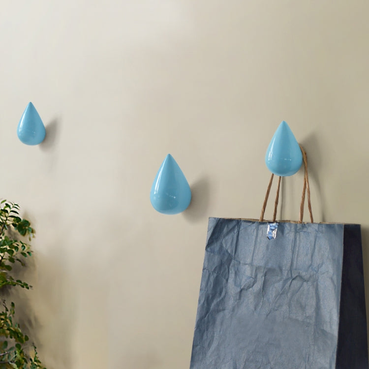 Creative หยดน้ำ Wall Hooks ตกแต่งบ้านเรซิ่นภาพจิตรกรรมฝาผนัง 3D Coat Hook ตะขอเดี่ยวแขวนผนัง, Big Size, Small Size