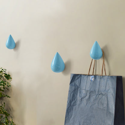 Creative หยดน้ำ Wall Hooks ตกแต่งบ้านเรซิ่นภาพจิตรกรรมฝาผนัง 3D Coat Hook ตะขอเดี่ยวแขวนผนัง, Big Size, Small Size