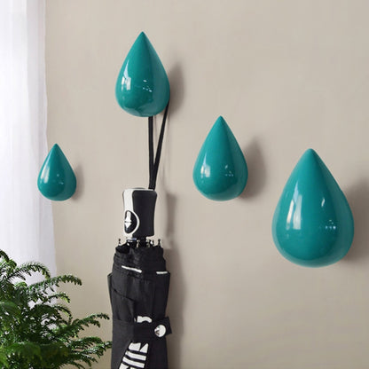 Creative หยดน้ำ Wall Hooks ตกแต่งบ้านเรซิ่นภาพจิตรกรรมฝาผนัง 3D Coat Hook ตะขอเดี่ยวแขวนผนัง, Big Size, Small Size