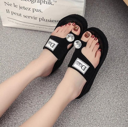 Rhinestone ฤดูร้อนผู้หญิงรองเท้ารองเท้าแตะลำลอง, 38, 39