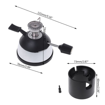 เตาแก๊สขนาดเล็กพร้อมหัวเปลวไฟเซรามิกเครื่องทำกาแฟชงกาแฟเตาหม้อกาลักน้ำ, Mini Gas Burner