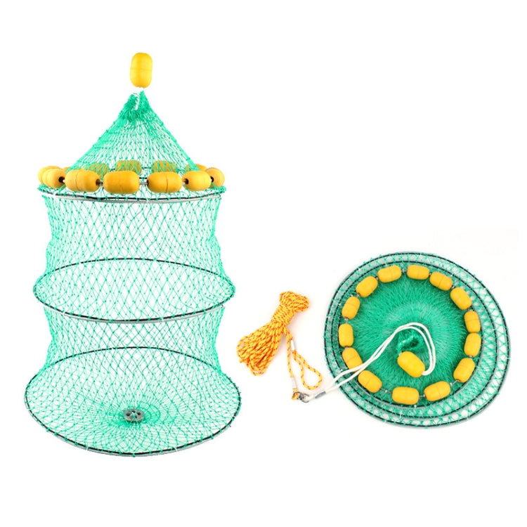 ทุ่นลอยน้ำกลางแจ้ง Fishnet 3 วงกลมพับกรงปลาแบบพกพา Multi-Float Sea Fishing Net, Buoyancy Fishnet