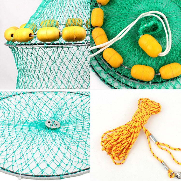 ทุ่นลอยน้ำกลางแจ้ง Fishnet 3 วงกลมพับกรงปลาแบบพกพา Multi-Float Sea Fishing Net, Buoyancy Fishnet