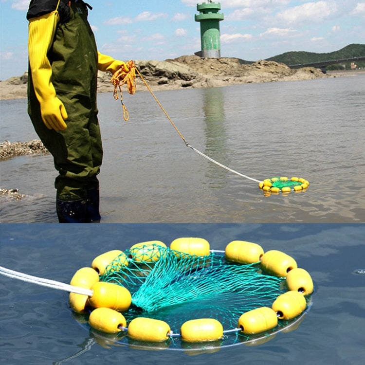 ทุ่นลอยน้ำกลางแจ้ง Fishnet 3 วงกลมพับกรงปลาแบบพกพา Multi-Float Sea Fishing Net, Buoyancy Fishnet