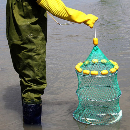 ทุ่นลอยน้ำกลางแจ้ง Fishnet 3 วงกลมพับกรงปลาแบบพกพา Multi-Float Sea Fishing Net, Buoyancy Fishnet
