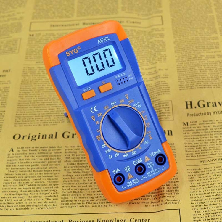 A830L Protection Luminous Multi-Purpose Capacitance Meter มัลติมิเตอร์แบบดิจิตอล