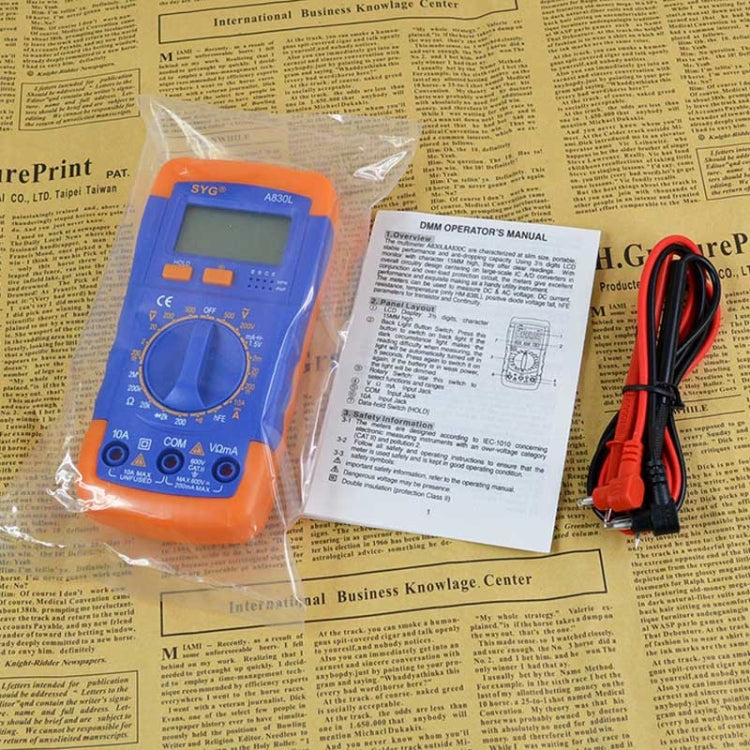 A830L Protection Luminous Multi-Purpose Capacitance Meter มัลติมิเตอร์แบบดิจิตอล