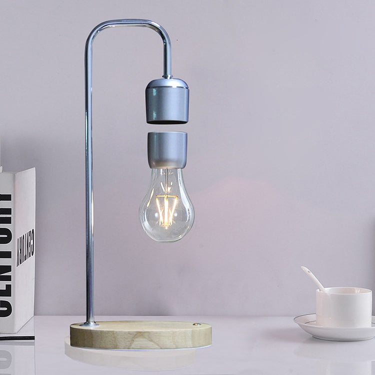 16W Magnetic Levitation ตกแต่งเทคโนโลยีของเล่น Bend LED ลอยหลอดไฟบ้านตารางโคมไฟ, Black