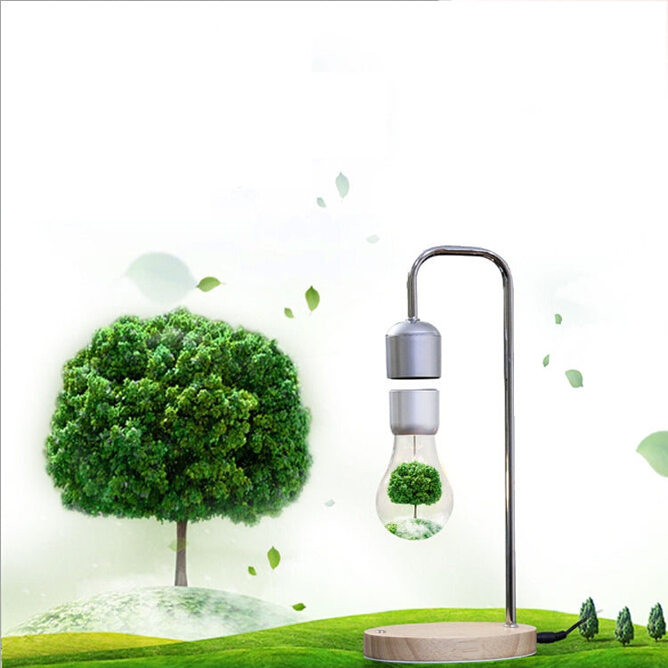 16W Magnetic Levitation ตกแต่งเทคโนโลยีของเล่น Bend LED ลอยหลอดไฟบ้านตารางโคมไฟ, Black