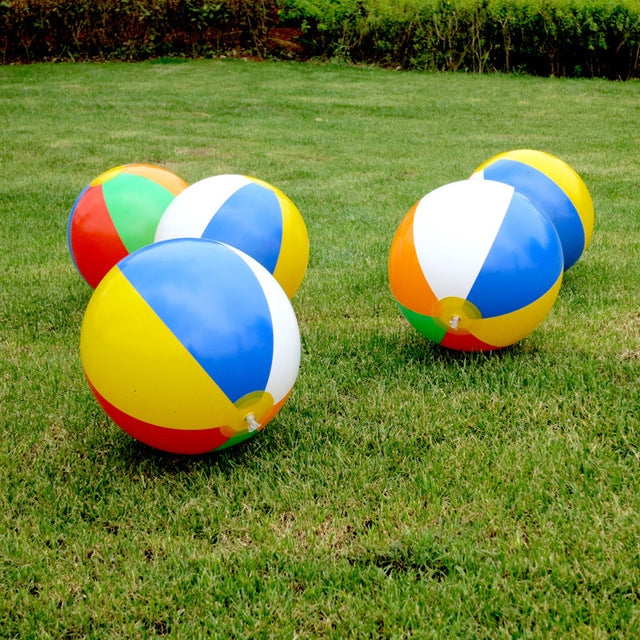 3 PCS ลูกบอลเป่าลมสีสันสดใสของเล่นน้ำสระว่ายน้ำชายหาดกลางแจ้งจัดส่งสีแบบสุ่ม, Beach Pool Water Toys