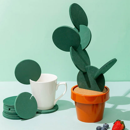 ความแปลกใหม่ DIY Cactus Coaster Anti-Skid ฉนวนกันความร้อนชา Pad Home Storage Desktop Multi-ฟังก์ชั่นตกแต่ง, Cactus Coaster