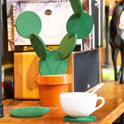ความแปลกใหม่ DIY Cactus Coaster Anti-Skid ฉนวนกันความร้อนชา Pad Home Storage Desktop Multi-ฟังก์ชั่นตกแต่ง, Cactus Coaster