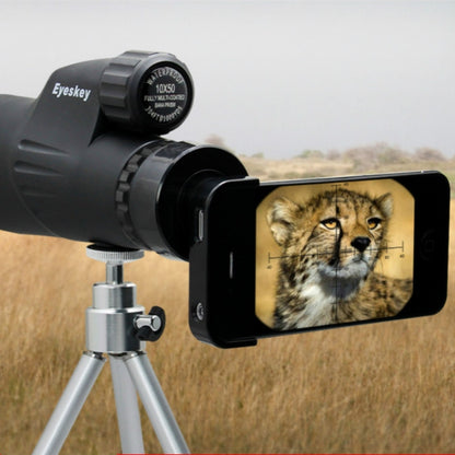 Eyeskey 10X50 กล้องโทรทรรศน์ที่วัดได้ขนาดใหญ่กำลังขยายสูง HD Low Light Night Vision กล้องส่องทางไกลตาข้างเดียวกันน้ำ, 10X50 Monocular