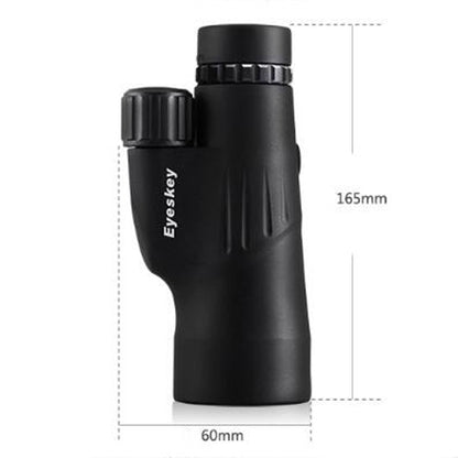 Eyeskey 10X50 กล้องโทรทรรศน์ที่วัดได้ขนาดใหญ่กำลังขยายสูง HD Low Light Night Vision กล้องส่องทางไกลตาข้างเดียวกันน้ำ, 10X50 Monocular